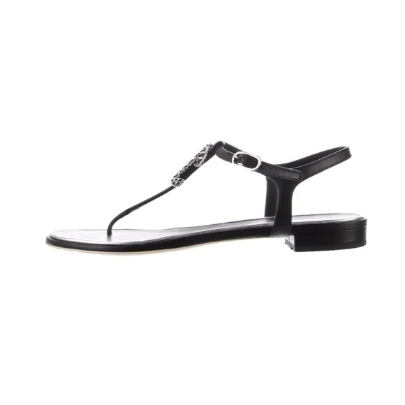Chanel Interlocking CC Logo T-Strap Sandals - Picture 3 of 11